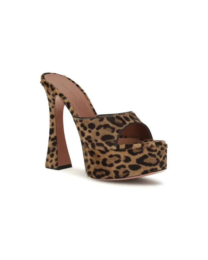 Amina Muaddi Dalida Platform Sandal — Beige Beige