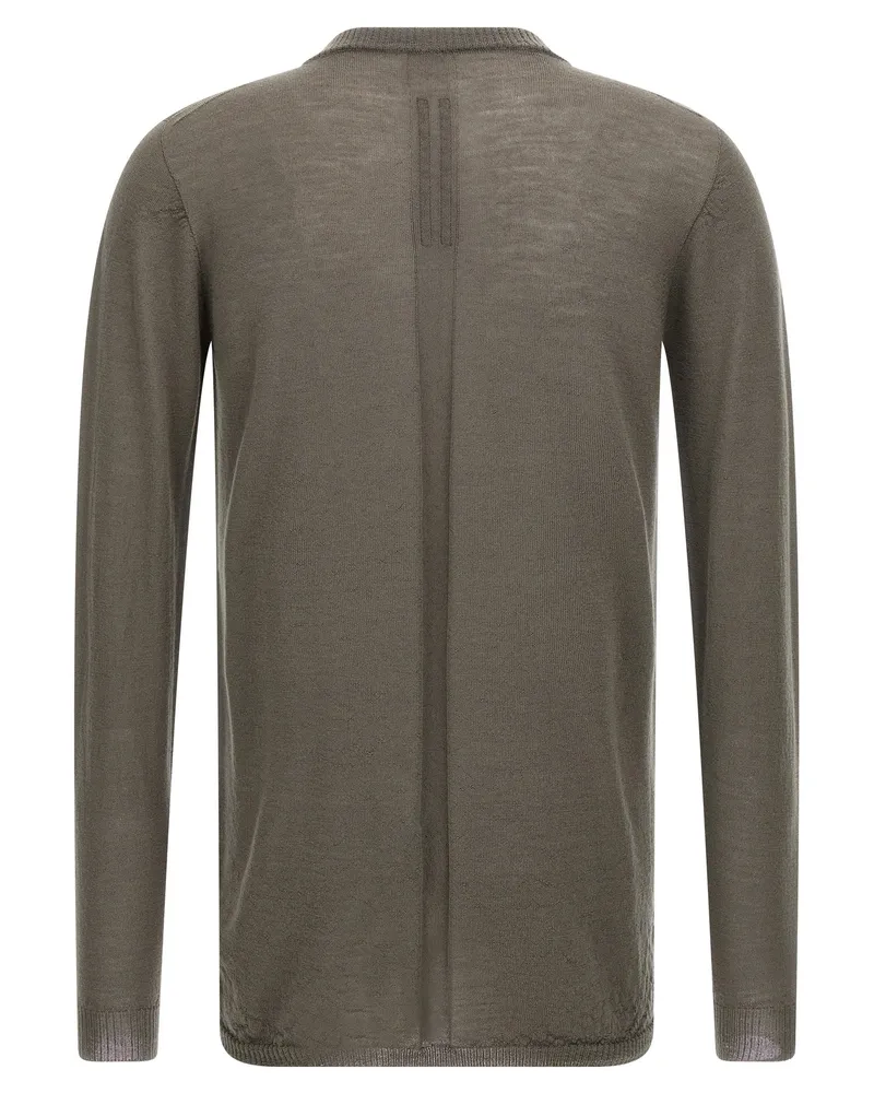 Rick Owens Men's Gray Wool Cardigan Clothing Gray