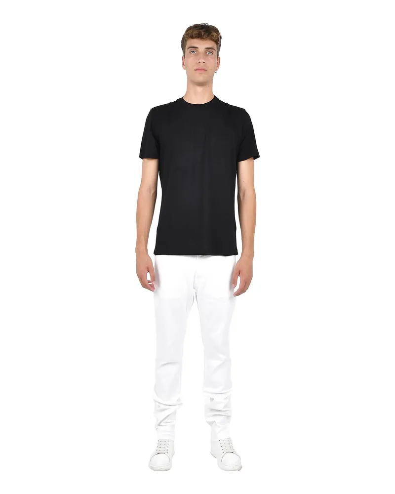 Low Brand Ribbed Crewneck T-Shirt — Black Black