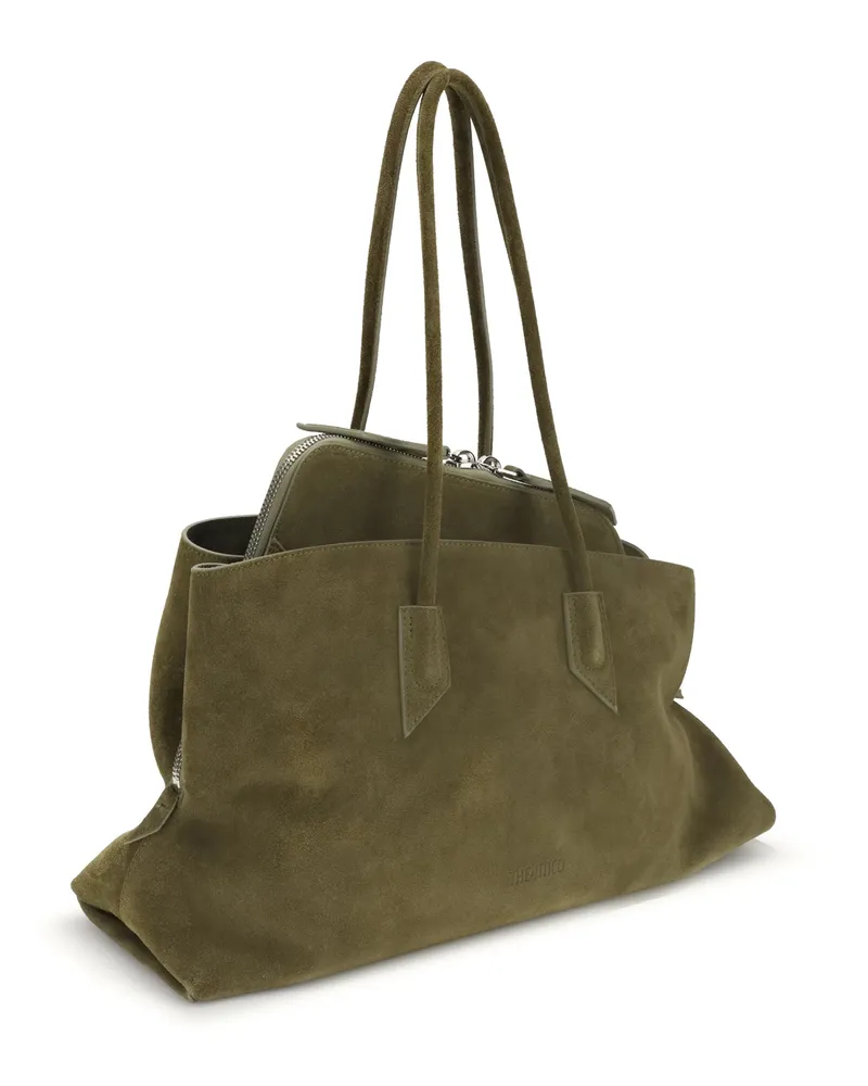 ATTICO Women's La Passeggiata Shoulder Bag 853 Calf Leather Bos Taurus Green