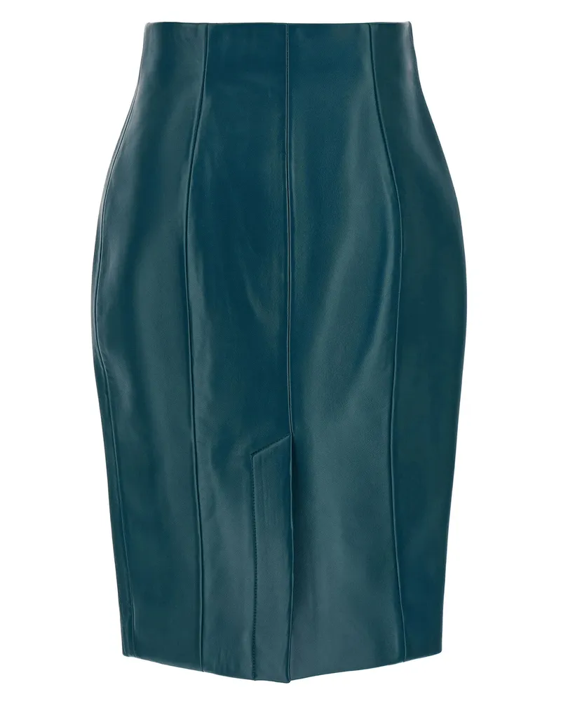 Balmain Skirt — Petrol Blue Petrol