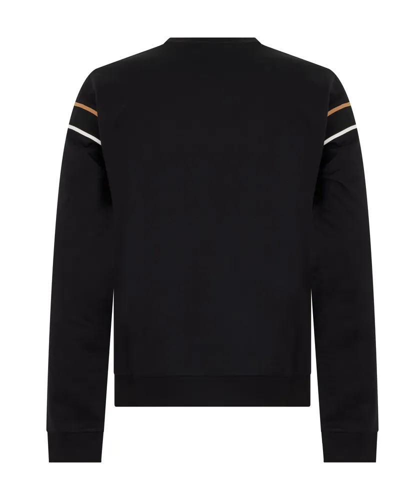 HUGO BOSS Men's Sweatshirt With Round Neck Cotton Black Sweatshirts Sweater Black