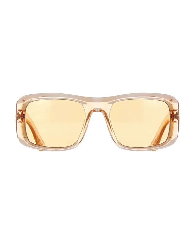 Tom Ford FT073145E Square Full Rim Orange Crystal Sunglasses — Orange Orange