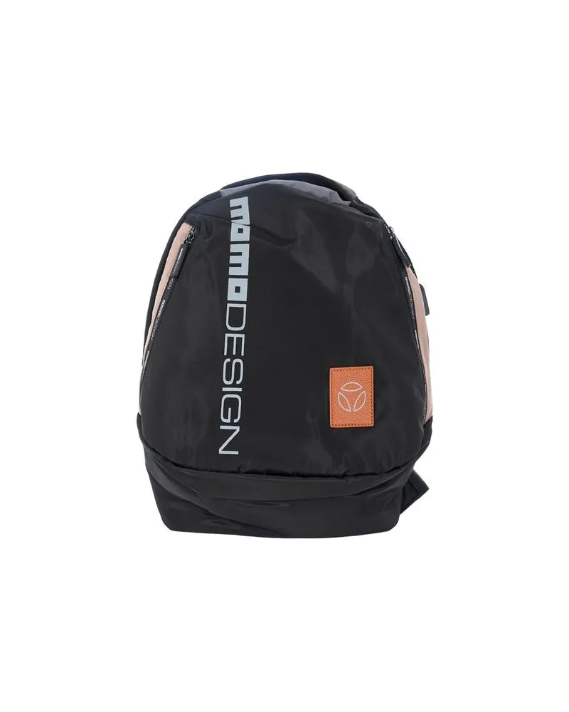 MOMO DESIGN Men's Backpack Black Dark-Cuoio Nylon Black