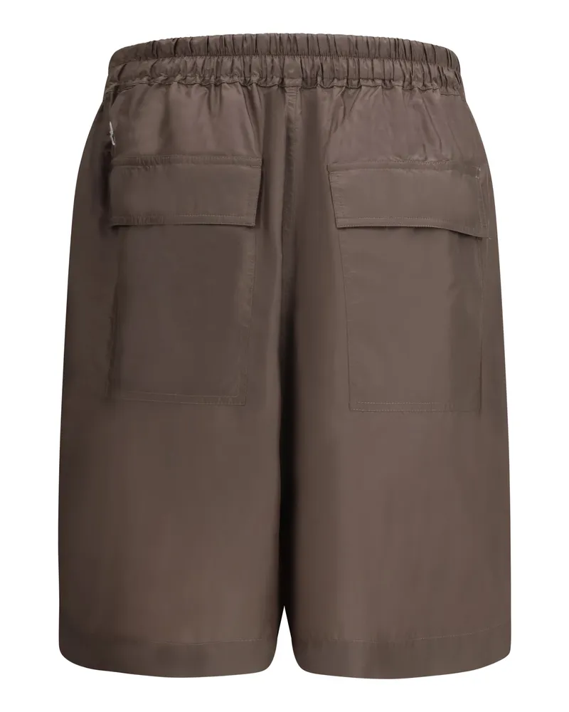 Moncler Men Kilt Shorts  Dark Dust Polyester Bermuda Brown
