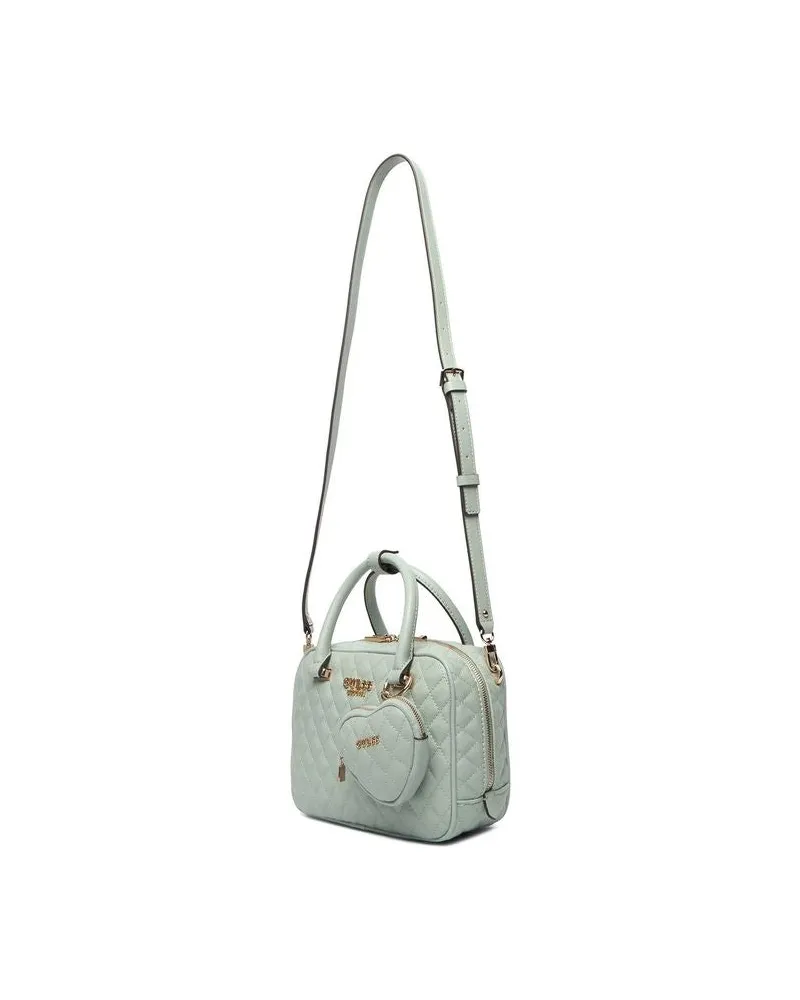 Guess Women's Satchel Light Sage Polyurethane Satchel-bags Green