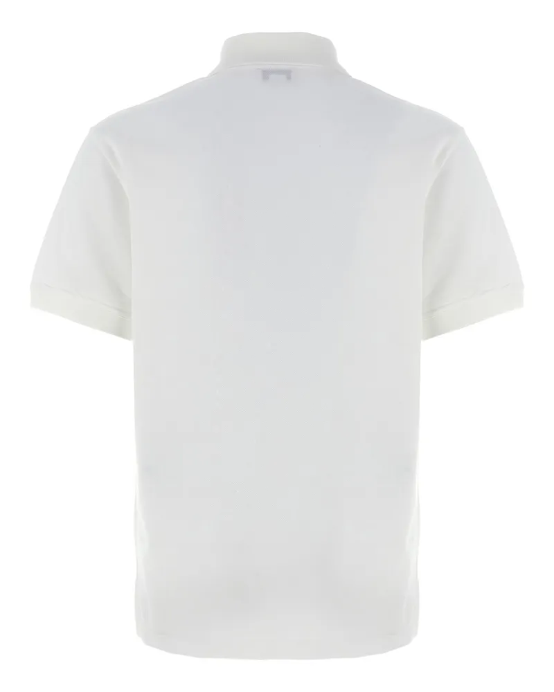 Alexander McQueen Men's Bicolor Cotton Polo Shirt White