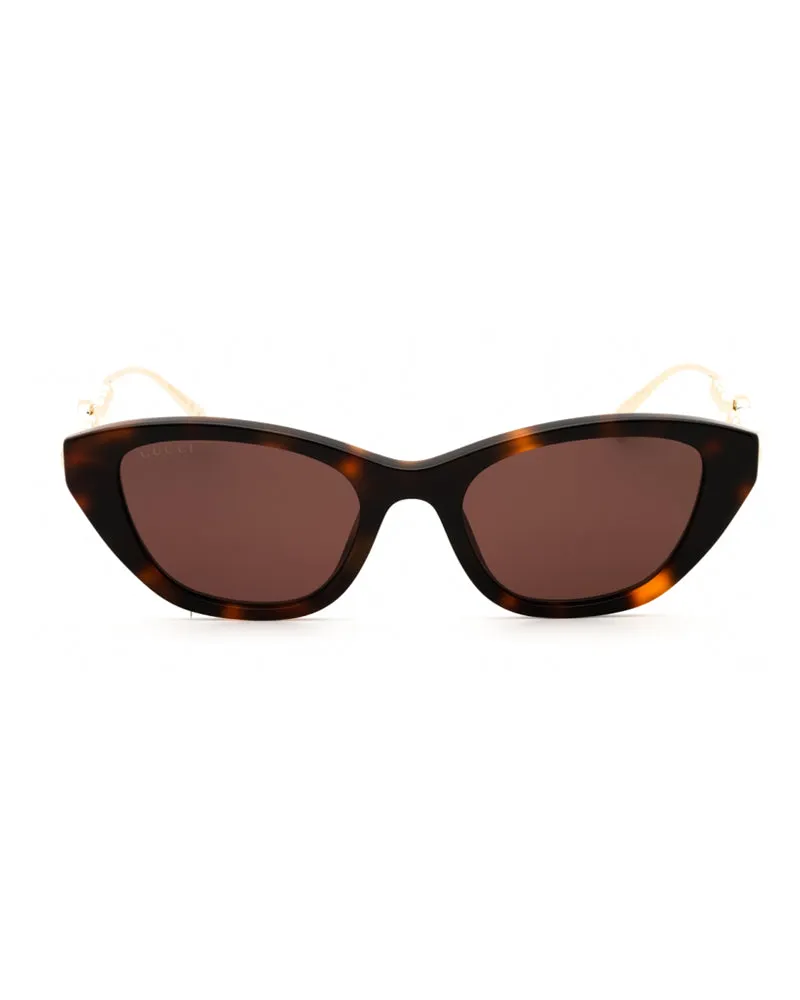 Gucci Women's , Frame And Lens Gold Sunglasses Black