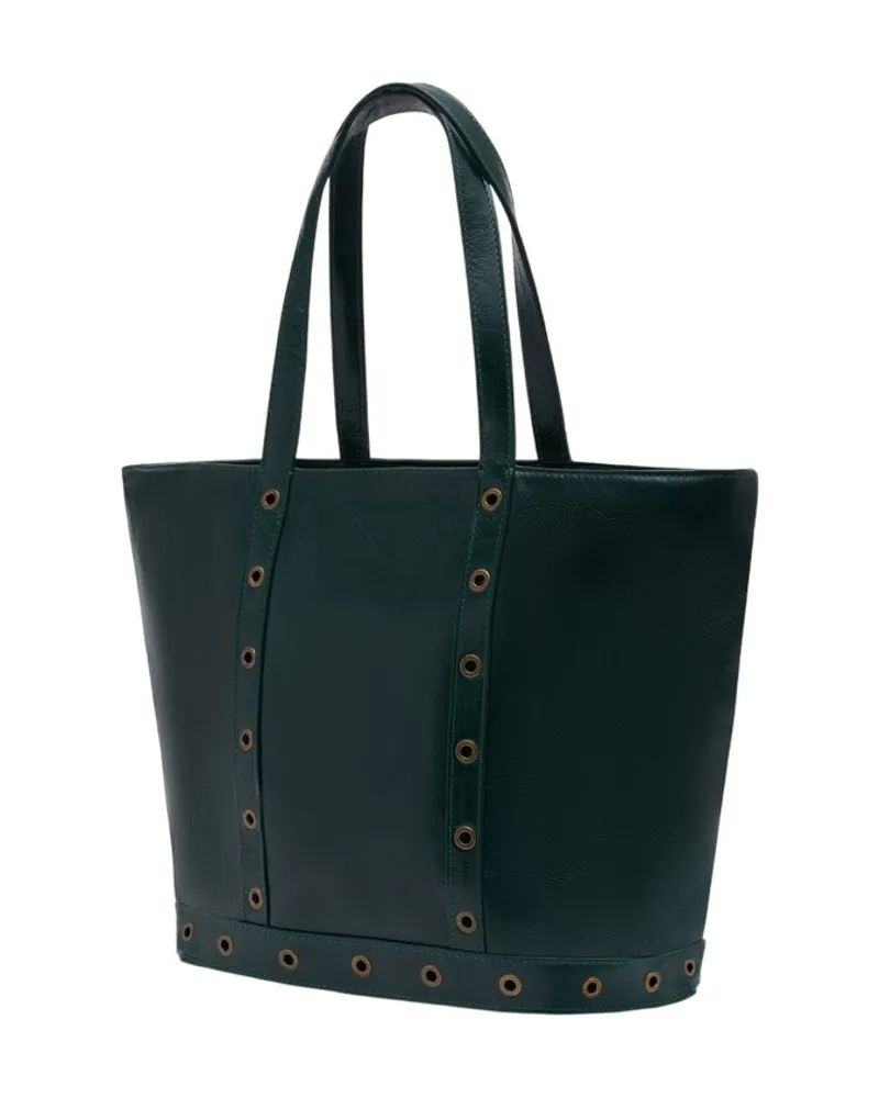 Vanessa Bruno Women's M Zippe Shopper Bag -  Leather Green Calfskin Totes-Shopping-Bags Green