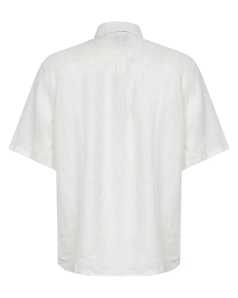 MC2 Saint Barth Men's Polo Shirt Raphael Linen White T-shirts And Polos White