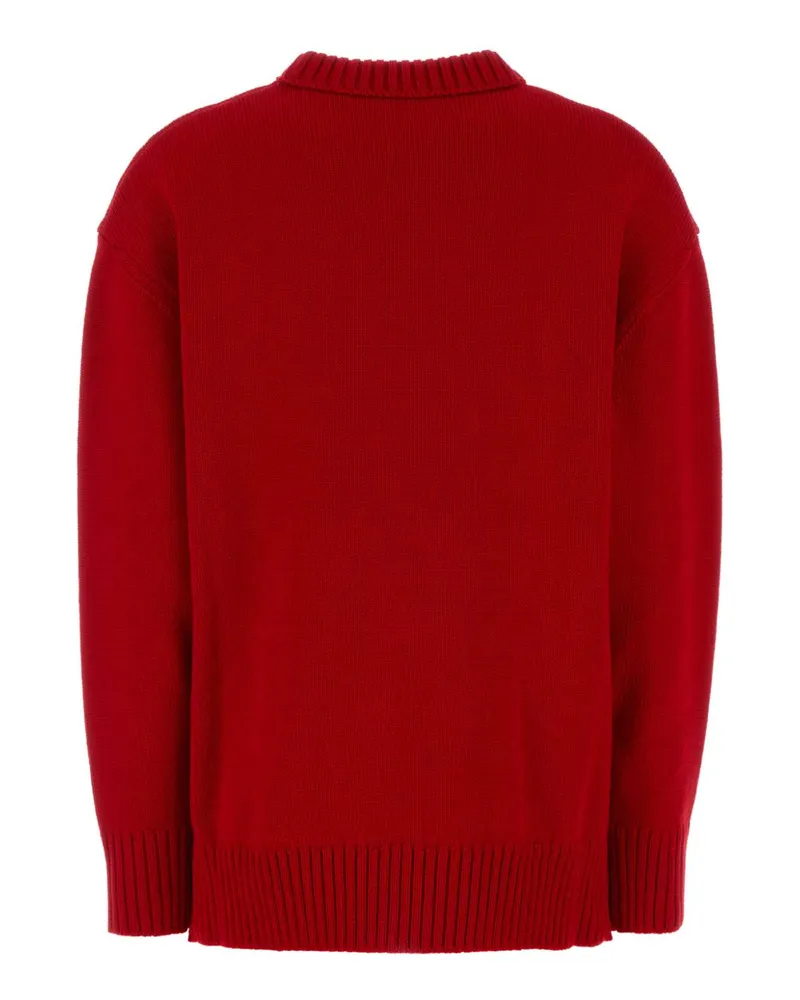 Prada Women's Red Wool Oversize Sweater Rosso Maglieria Red