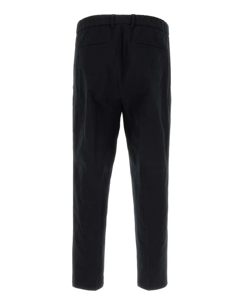 Jil Sander Men's Midnight Blue Cotton Pant 401 Exterior: Pantaloni Black