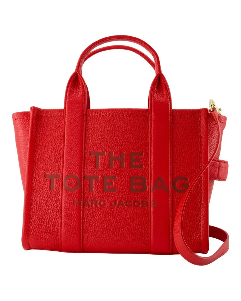 Marc Jacobs Women's The Small Tote -  Leather Red Cowhide Bags Totes-Shopping-Bags Red