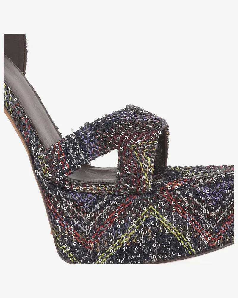 Missoni Women's Platform Sandals Multicoloured Multicolour Viscose Multicolor