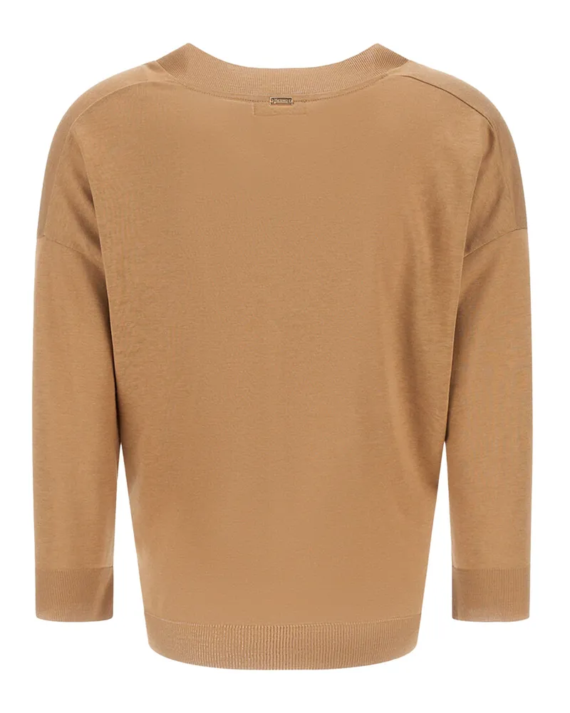 Herno Women's Knit Sweater Camel Main: Lyocell Jumpers Camel
