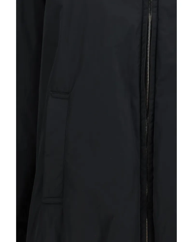 Max Mara Women's Reversible Padded Bomber Jacket Radzmir Black Outer: Polyester Puffer Black