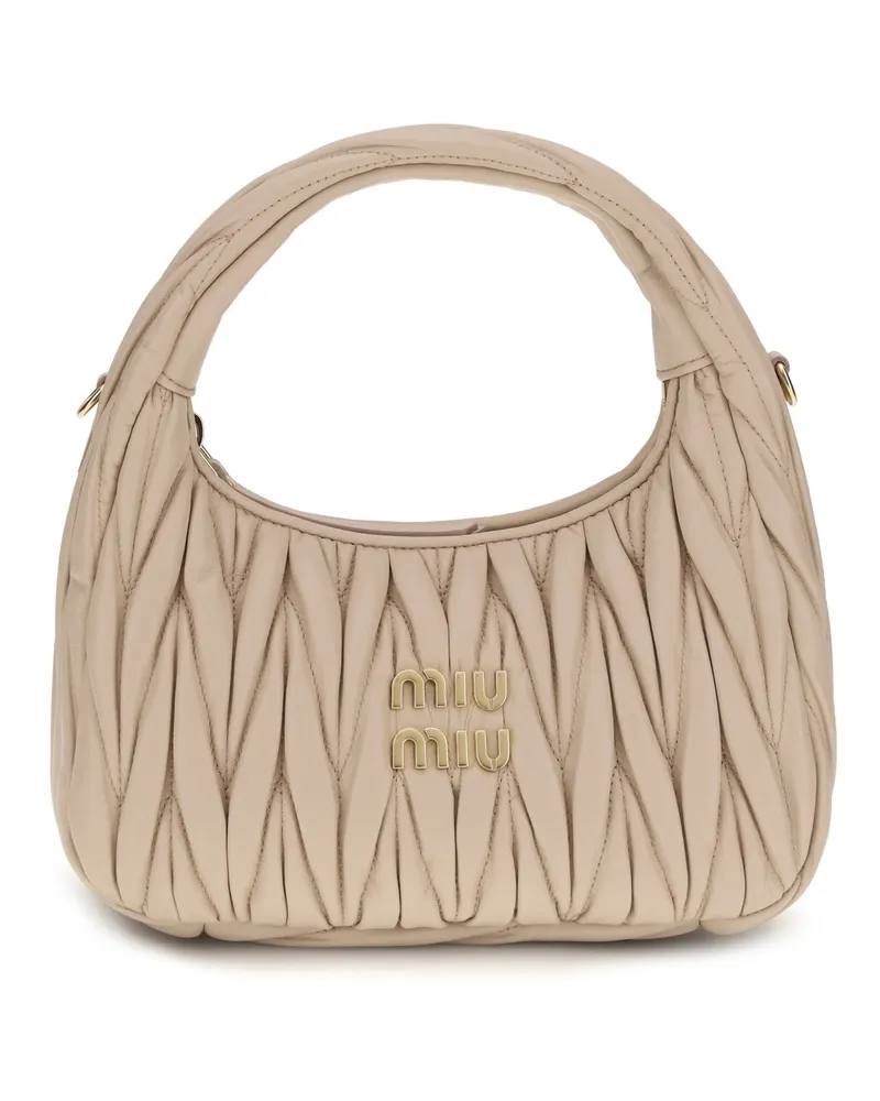 Miu Miu Wander Hobo Bag — Beige Beige
