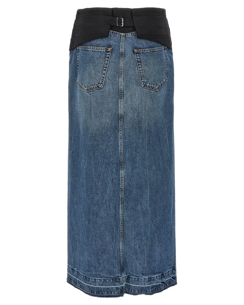 Stella McCartney Tuxedo Band Skirt — Blue Blue