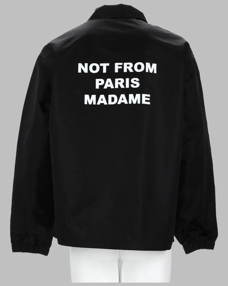 Drôle de Monsieur Nylon Logo-Embroidered Jacket — Black Black