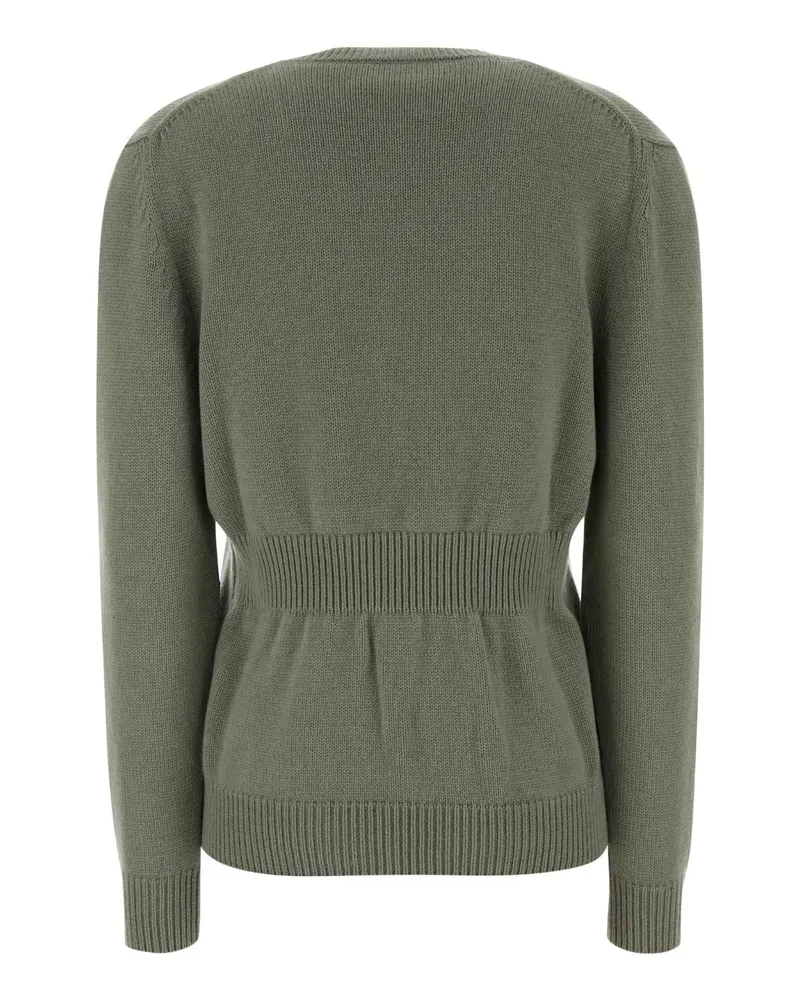 Fendi Women's Sage Green Stretch Cashmere Sweater Sage-25 Exterior: Elastane Maglieria Green