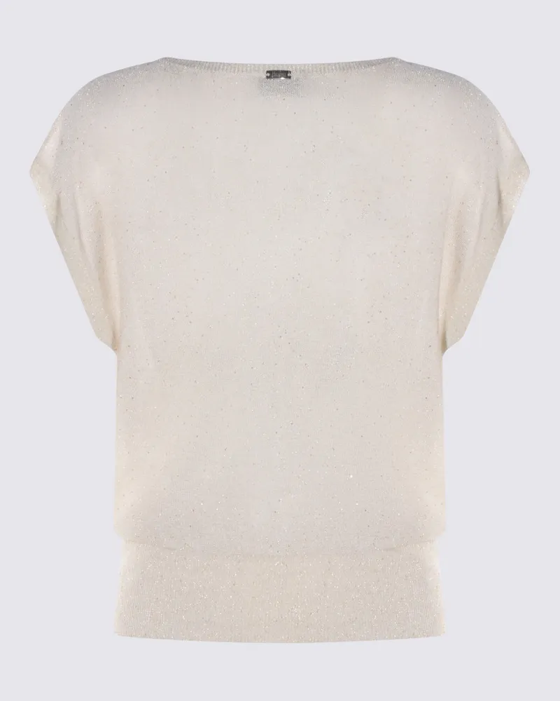 Herno Women's Sweaters Chantilly Vi Pa Pl Metal Beige