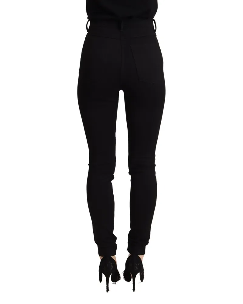 Dolce & Gabbana High-Waist Skinny Jeans — Black Black