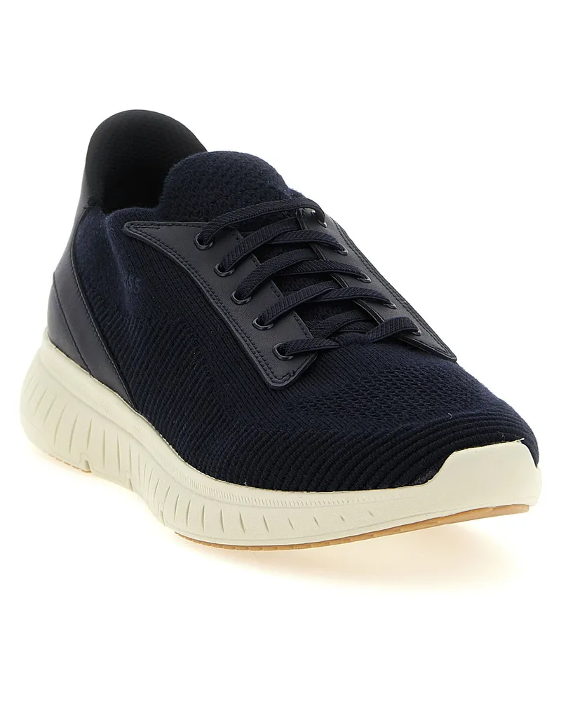 HUGO BOSS Knit Slip-On Sneakers — Black Black