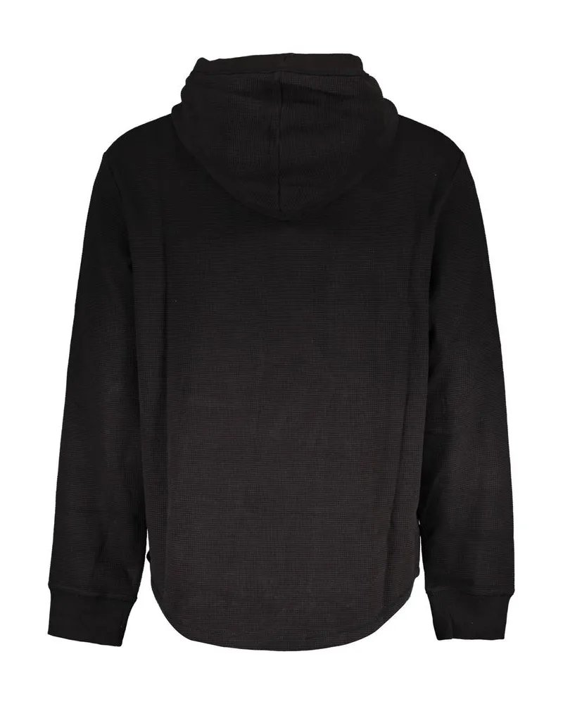 Calvin Klein Logo-Embroidered Hoodie — Black Black