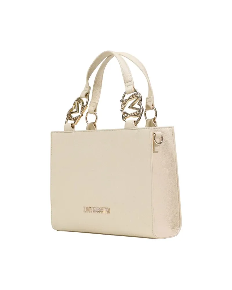Moschino Women's Beige Polyethylene Handbag Bag Beige