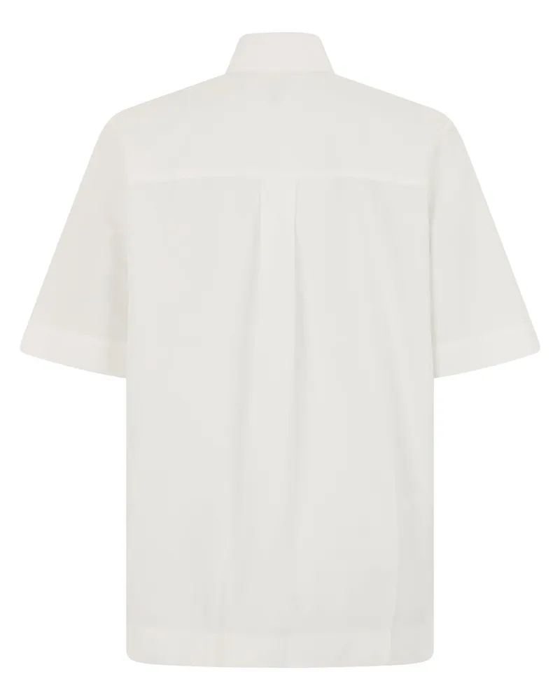Bottega Veneta Women's Short-Sleeved Cotton Shirt White White