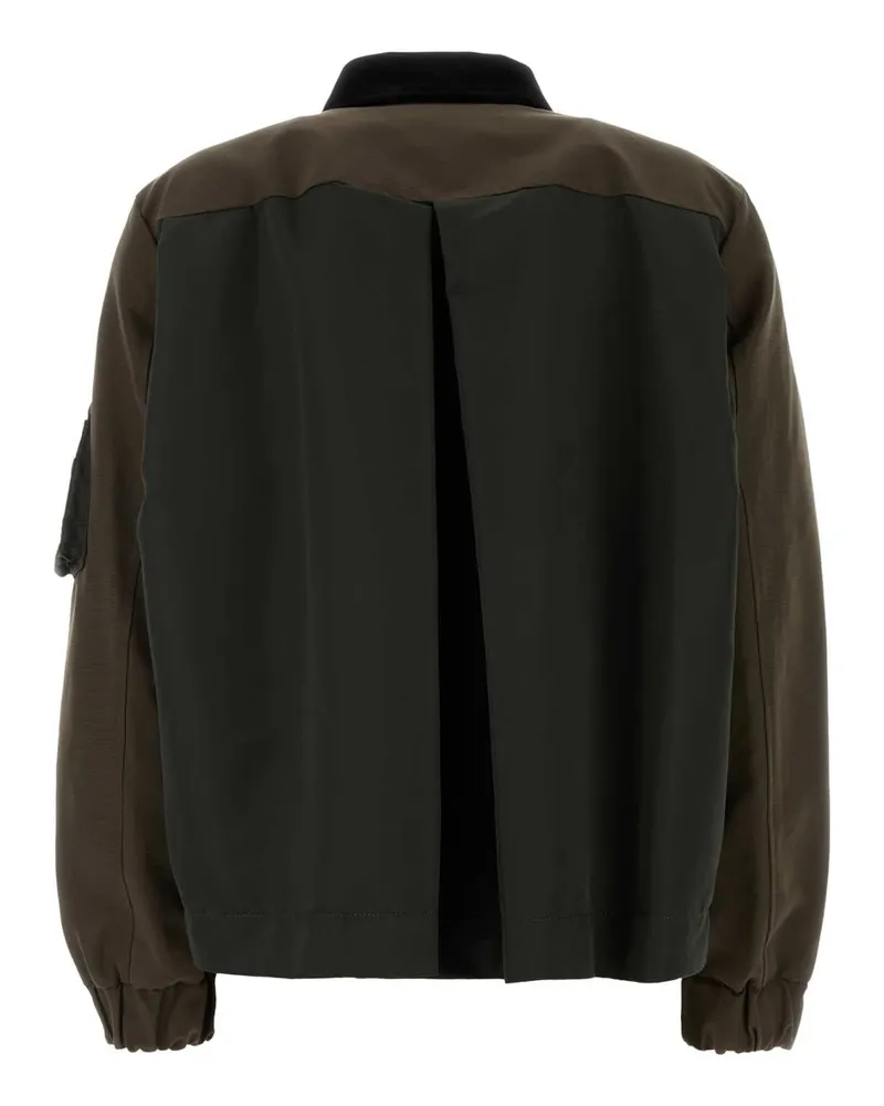 Sacai Mixed-Fiber Jacket — Brown Brown