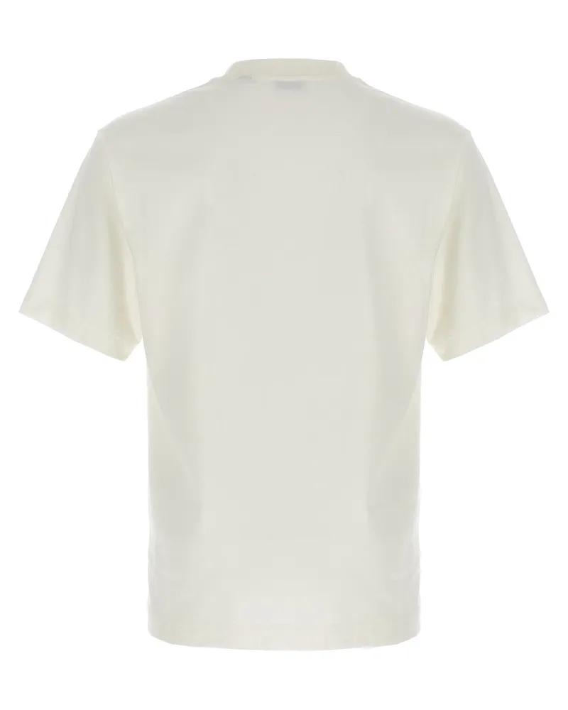 Burberry Logo Cross-Stitch T-Shirt — Cream Cream