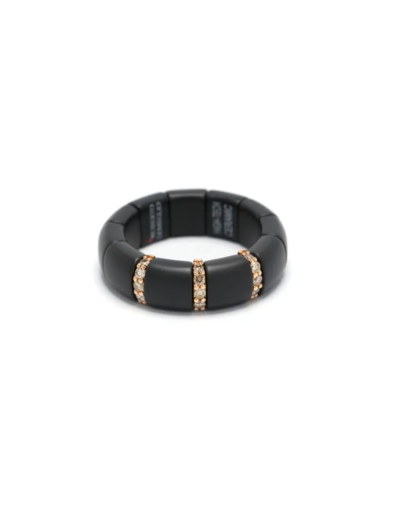 Roberto Demeglio 18kt Rose Gold Diamond Ring Ss24 W Black