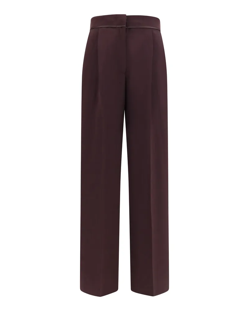 forte_forte Grain de Poudre Trousers — Bordeaux 
