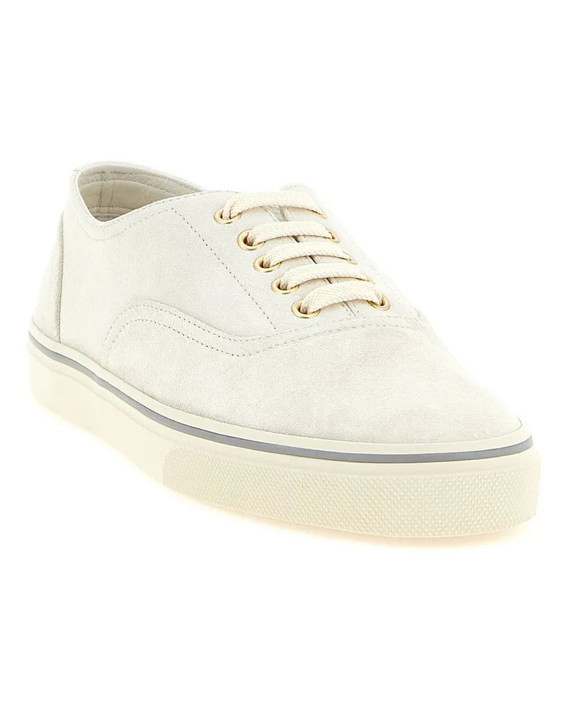 Brunello Cucinelli Men's Beige Calfskin Low Top Sneakers Beige