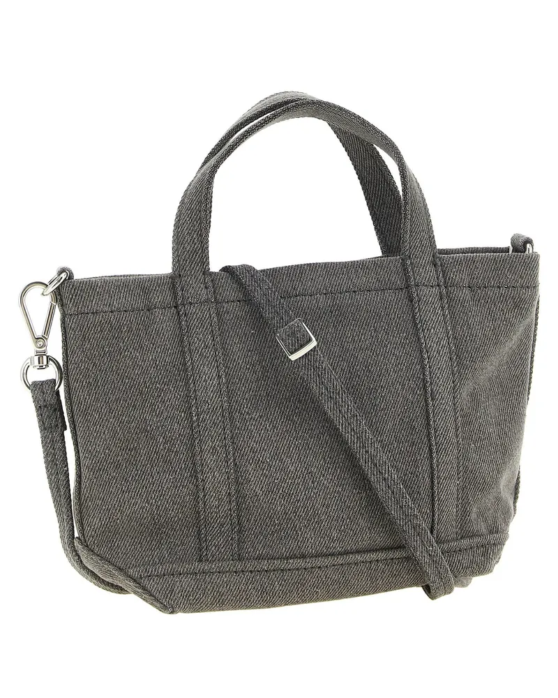 Kitsuné Profile Fox Canvas Bag — Grey Grey