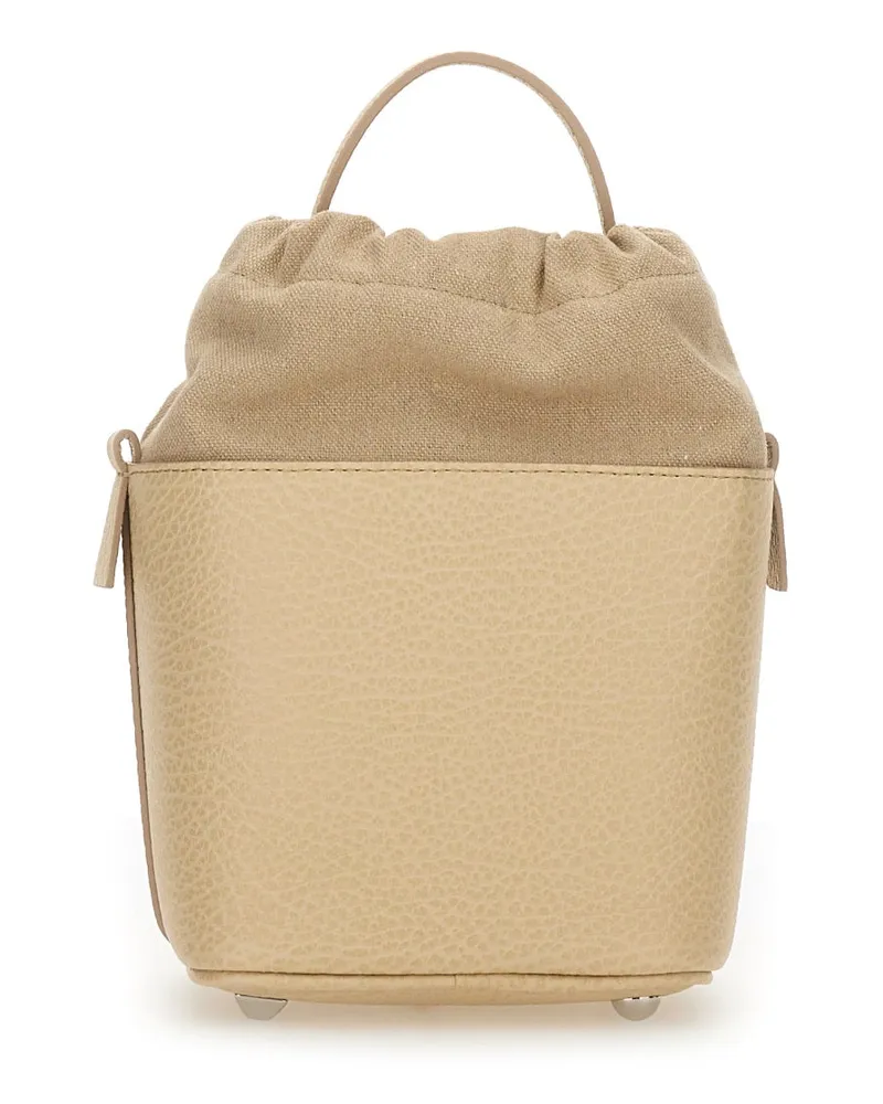 Maison Margiela Unisex 5ac Bucket Bag Ivory Body: Cow Leather Handbags Hand Ivory