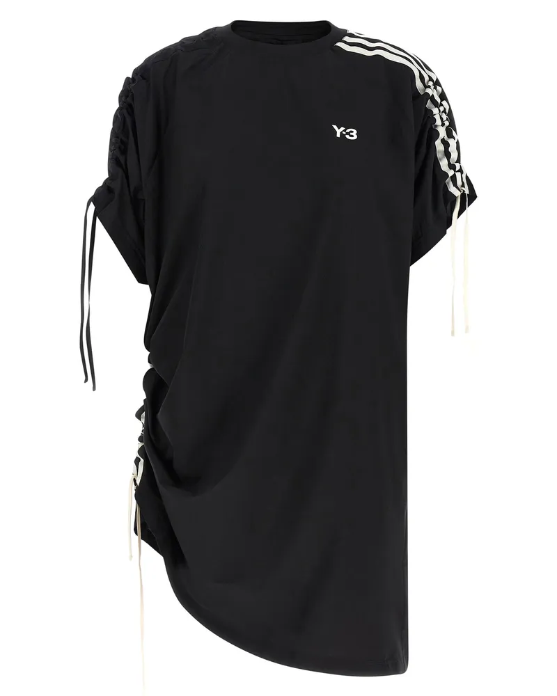 Y-3 Women Black Polyester Short Dress Black