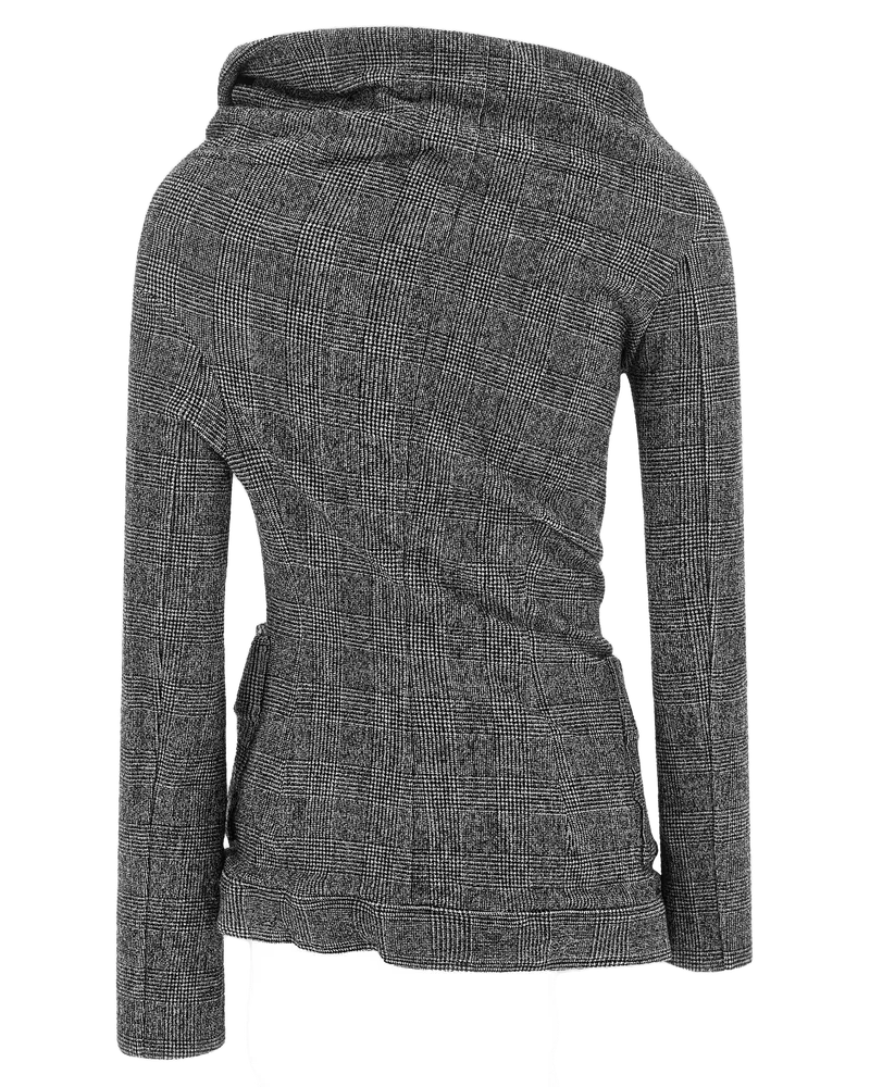 Junya Watanabe Prince of Wales Wool Blend Blazer — Gray Gray