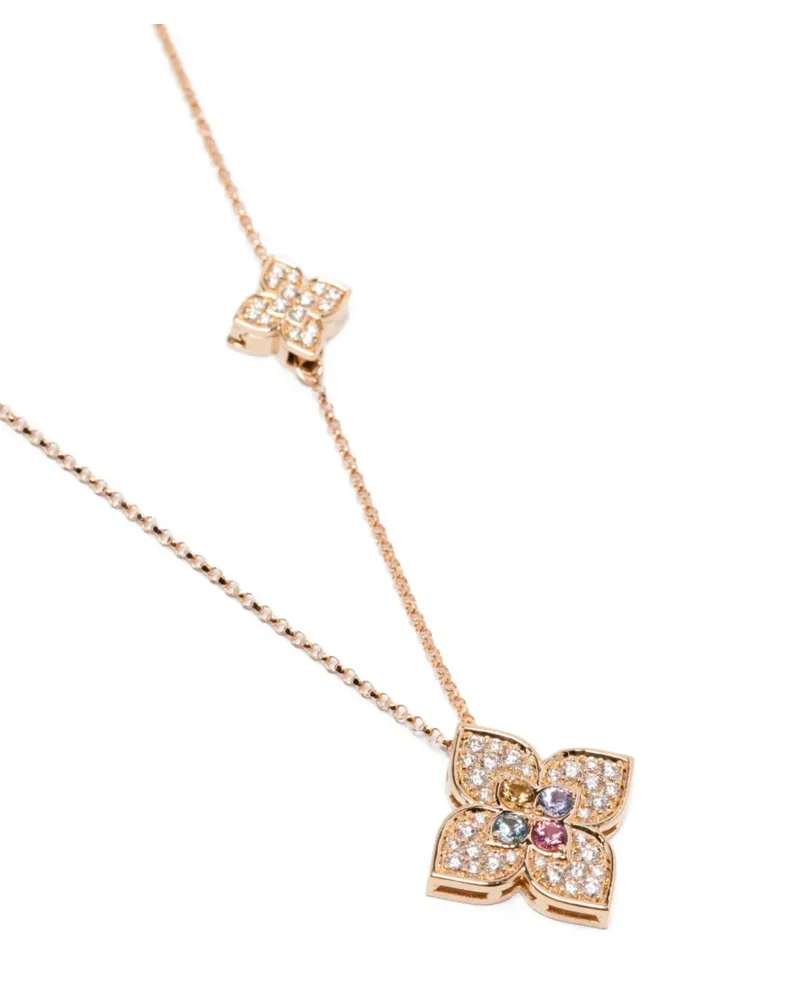 Roberto Coin Women's 18k Rose Gold Princess Flower Multi-Stone Necklace Ss25 W Rose