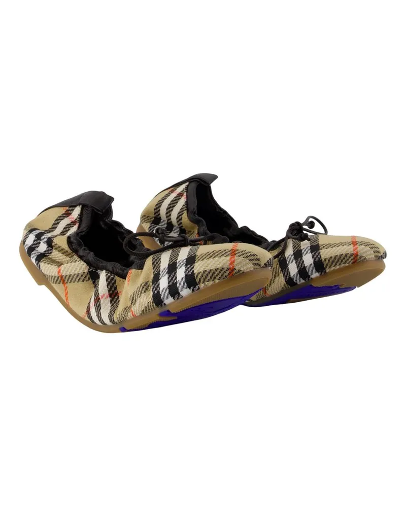 Burberry Women's Lf Fawn 05 Check Ballerinas -  Synthetic Multicolor Shoes Flat-Shoes Multicolor