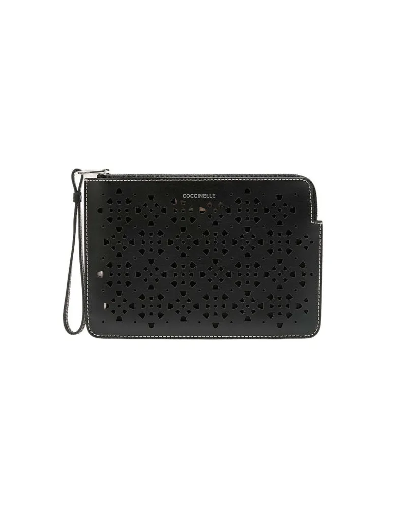 Coccinelle Leather Clutch — Black Black