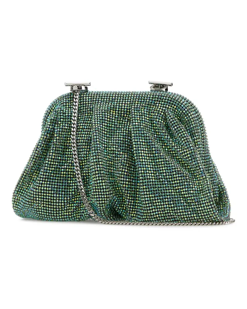 Benedetta Bruzziches Women's Embellished Fabric Small Venus Clutch Fantasygreen Green