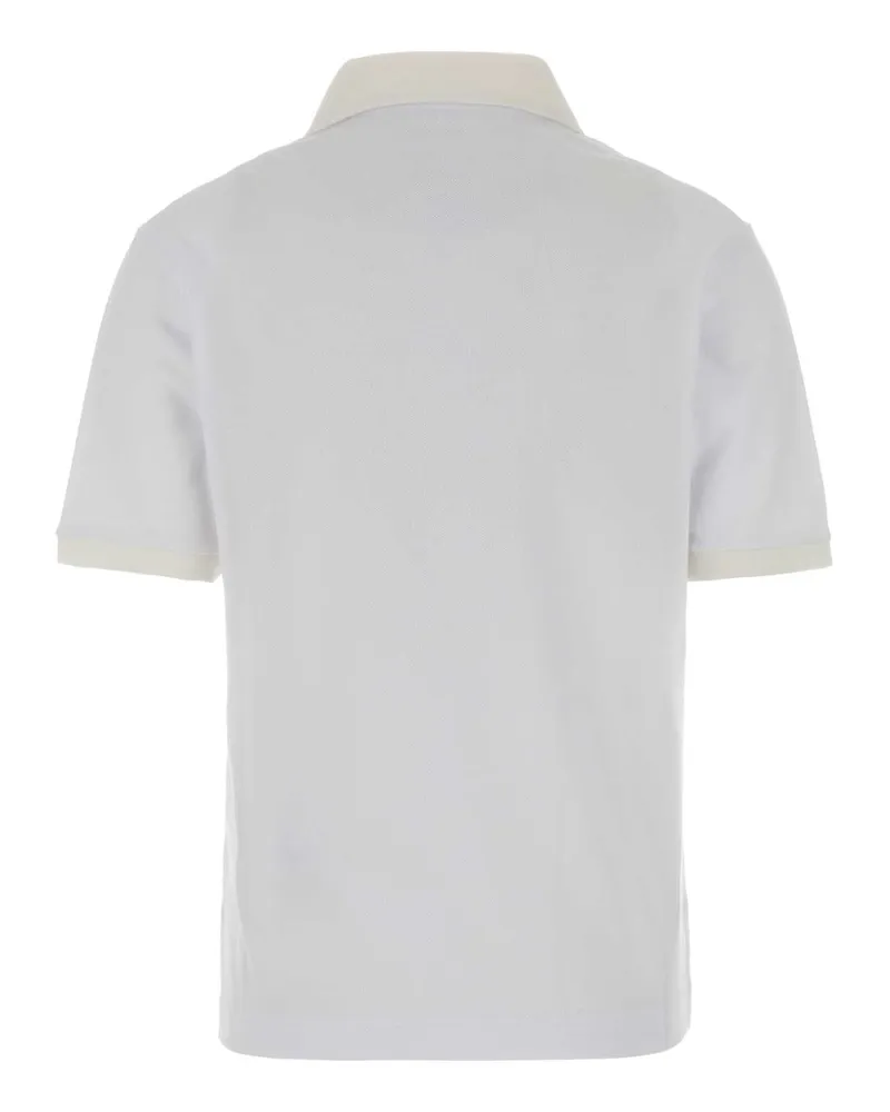 Jil Sander Women's White Piquet Polo Shirt 100 Exterior: Cotton T-shirts And Polos White