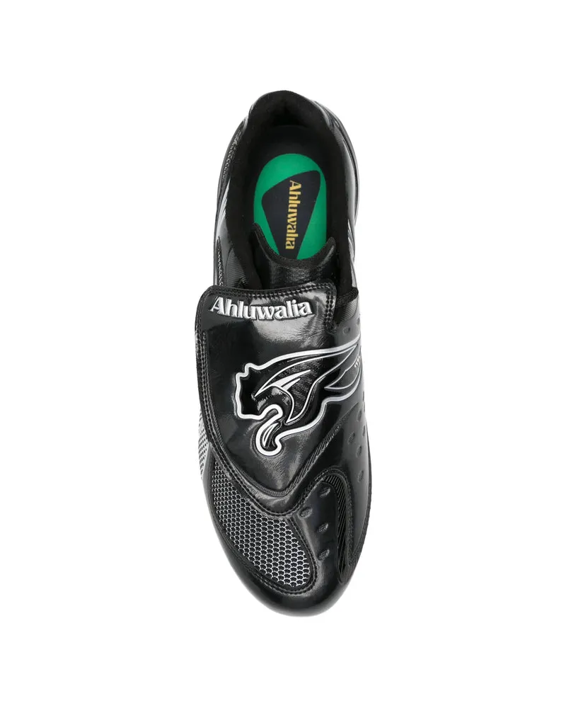 Puma Mesh and Logo Sneakers — Black Black