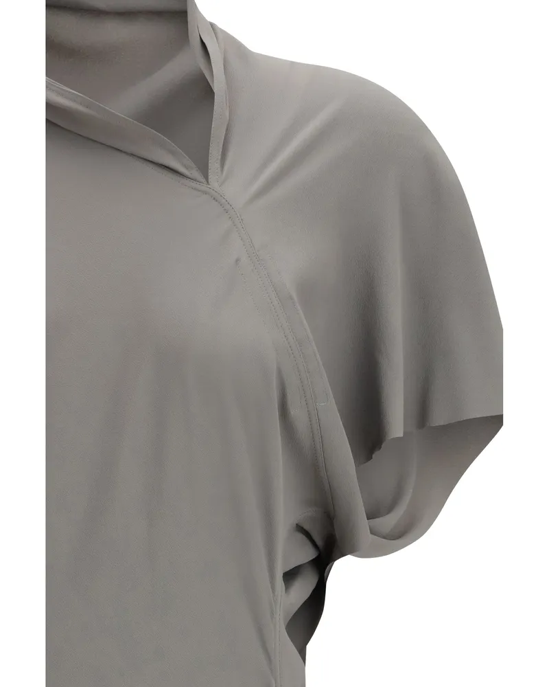 Rick Owens Women's Dress Asymmetrical Midi Acetate-Silk Green Green