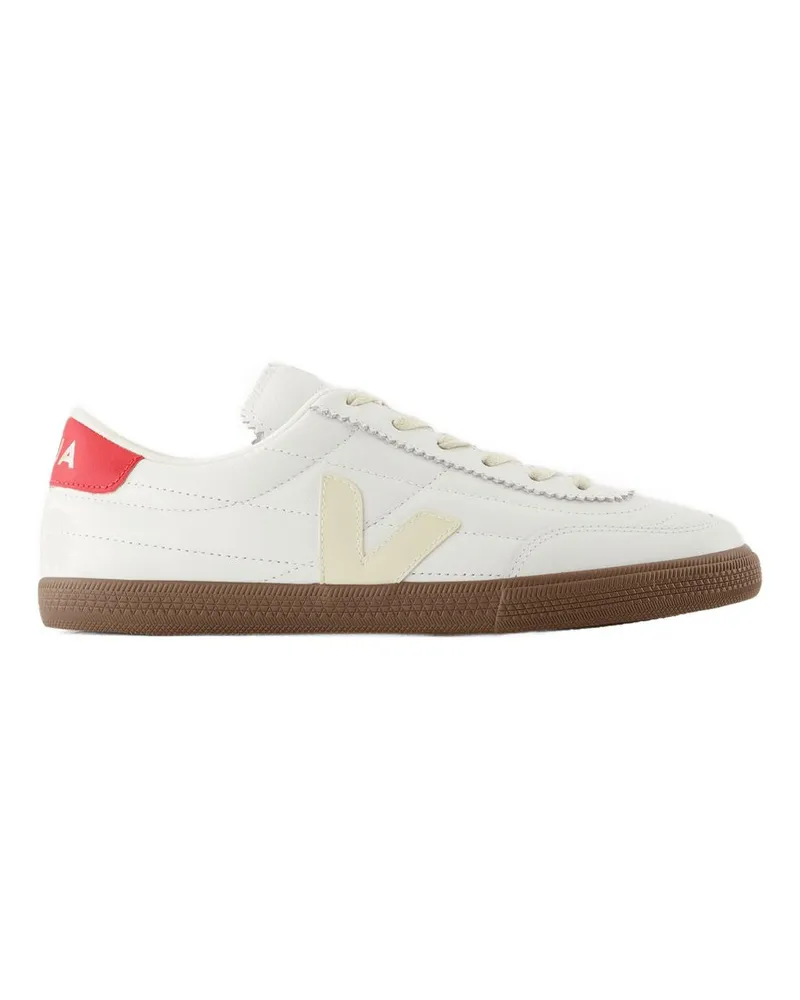 VEJA Unisex Panenka Sneakers -  Leather White Calfskin Shoes White