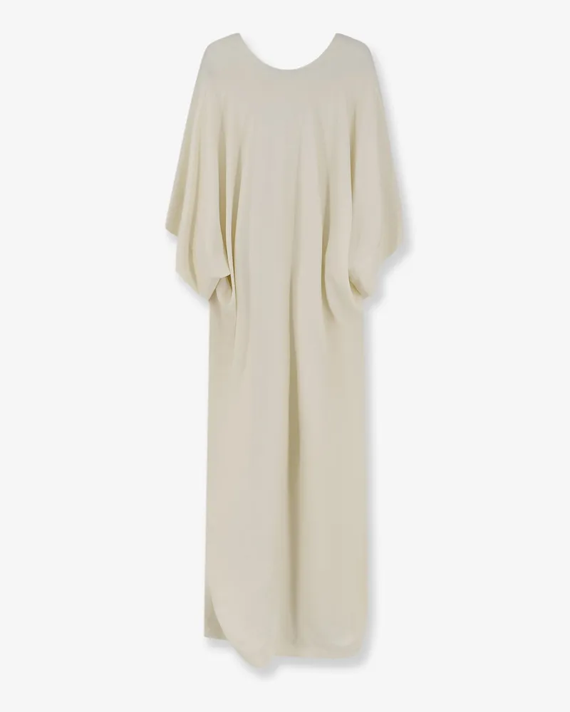 Alberta Ferretti Women Long Viscose Dress Beige Beige