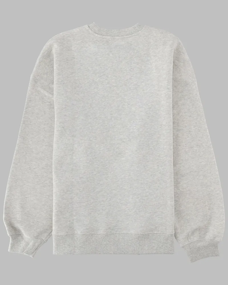 ROTATE Birger Christensen Logo Cotton Sweatshirt — Grey Grey