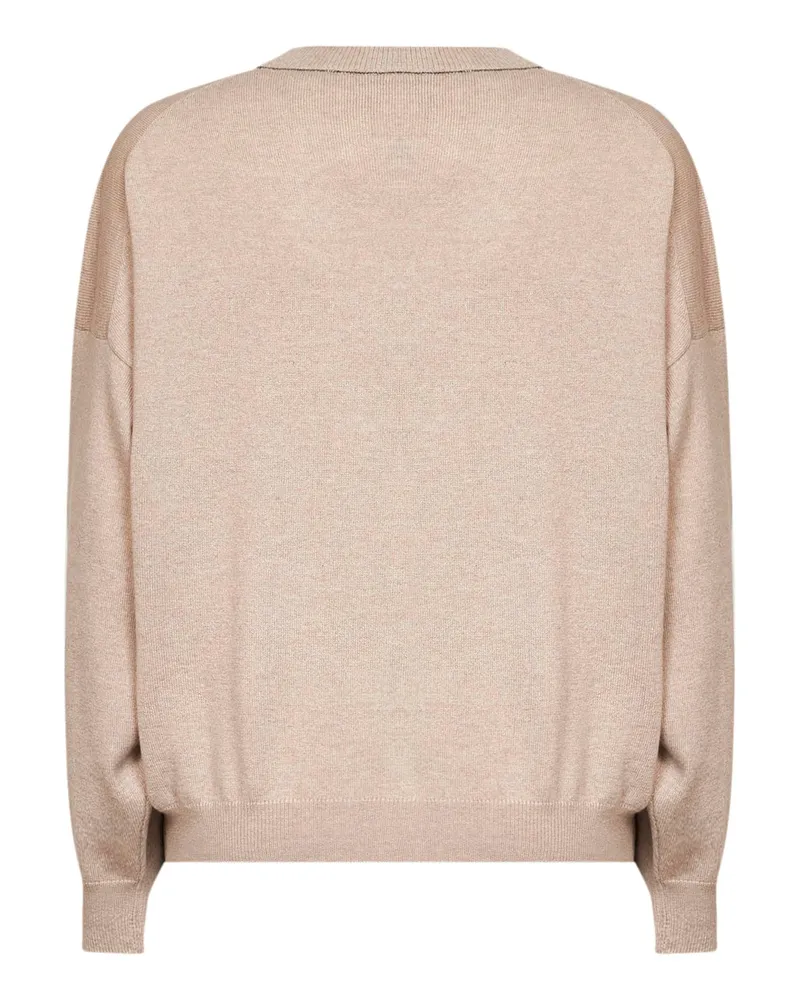 Brunello Cucinelli Women Cashmere Crewneck Sweater Beige Beige